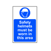 Safety Helmets Must Be Worn In This Area Sign - RPVC, 200 X 300mm